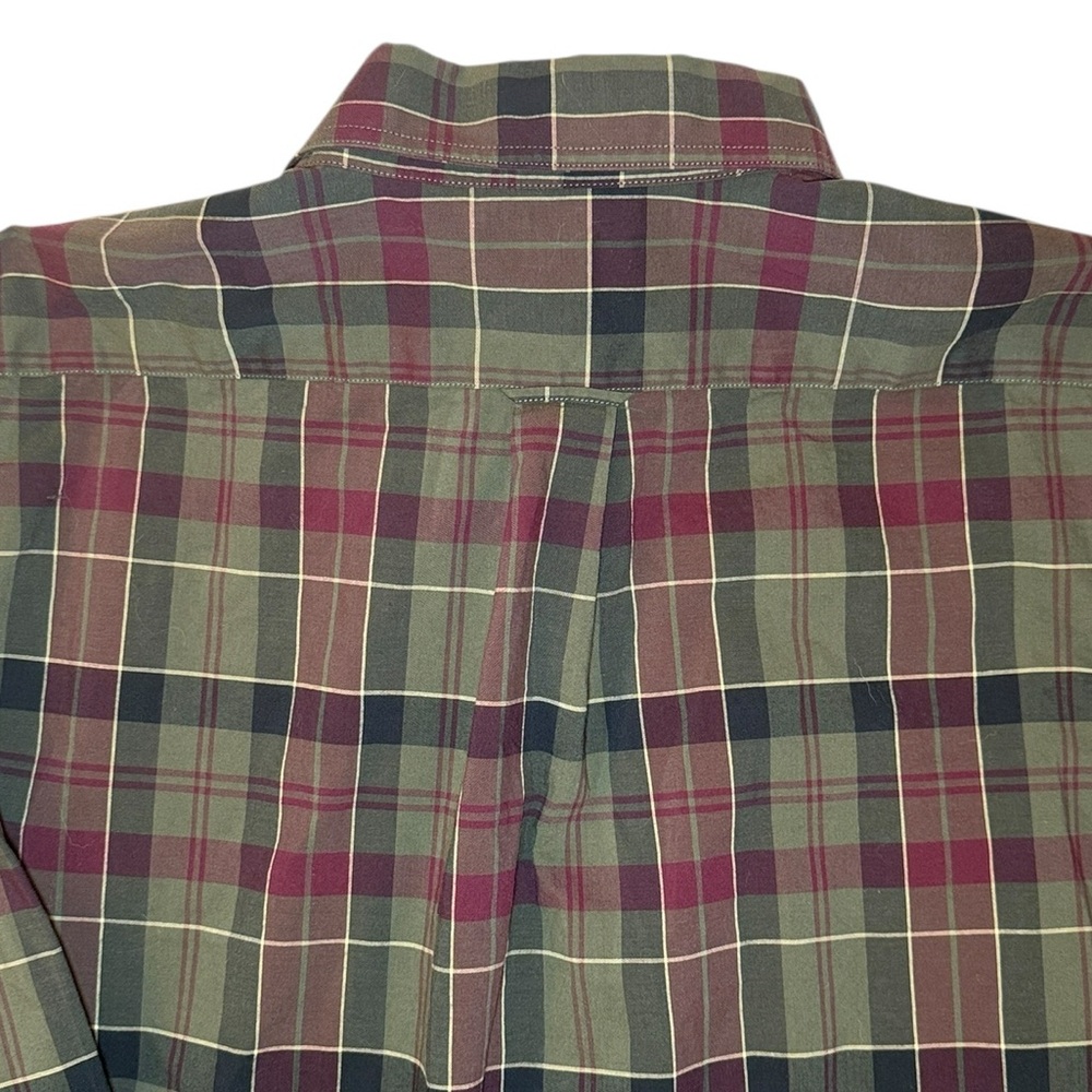 Vintage Lands’ End Plaid Button Down Shirt Boys 16 Mens Small Fit Preppy Cotton - Picture 6 of 14